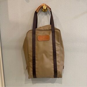 Jon Hart | Khaki Insulated Tote w/ Sherpa Bottle Sleeves champagne tote wine bag